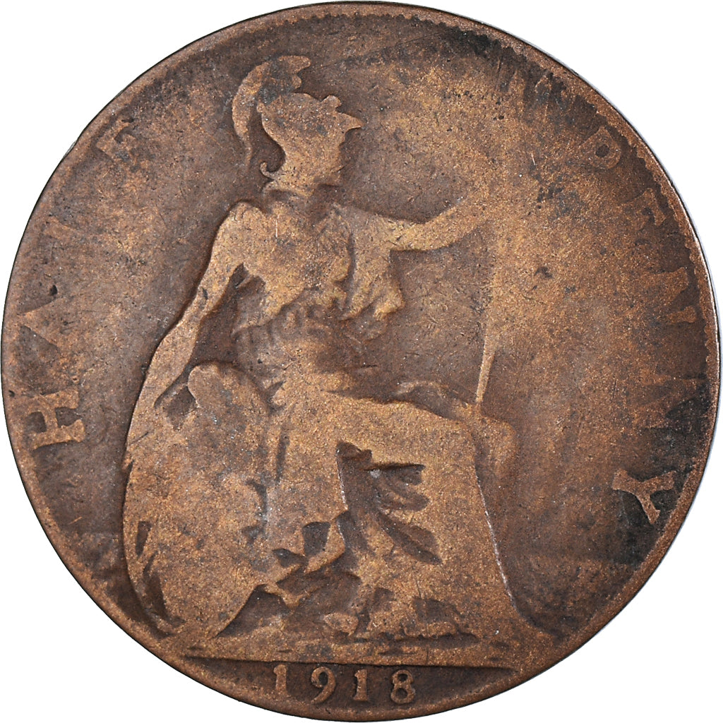 Coin, Great Britain, 1/2 Penny, 1918