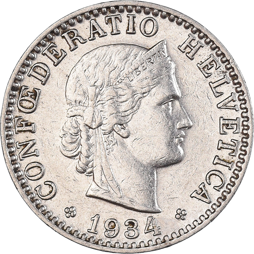 Moneda, Suiza, 20 Rappen, 1934