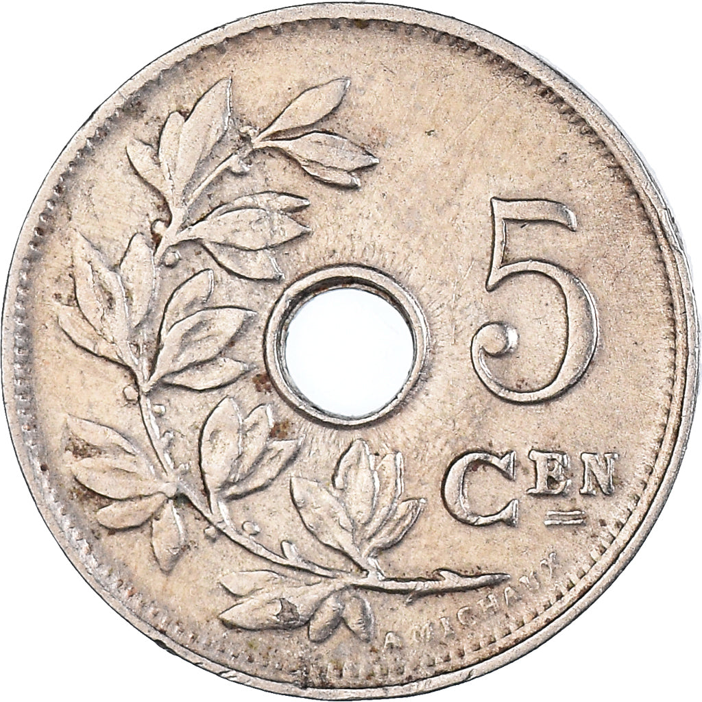 Moneda, Bélgica, 5 Centimes, 1914