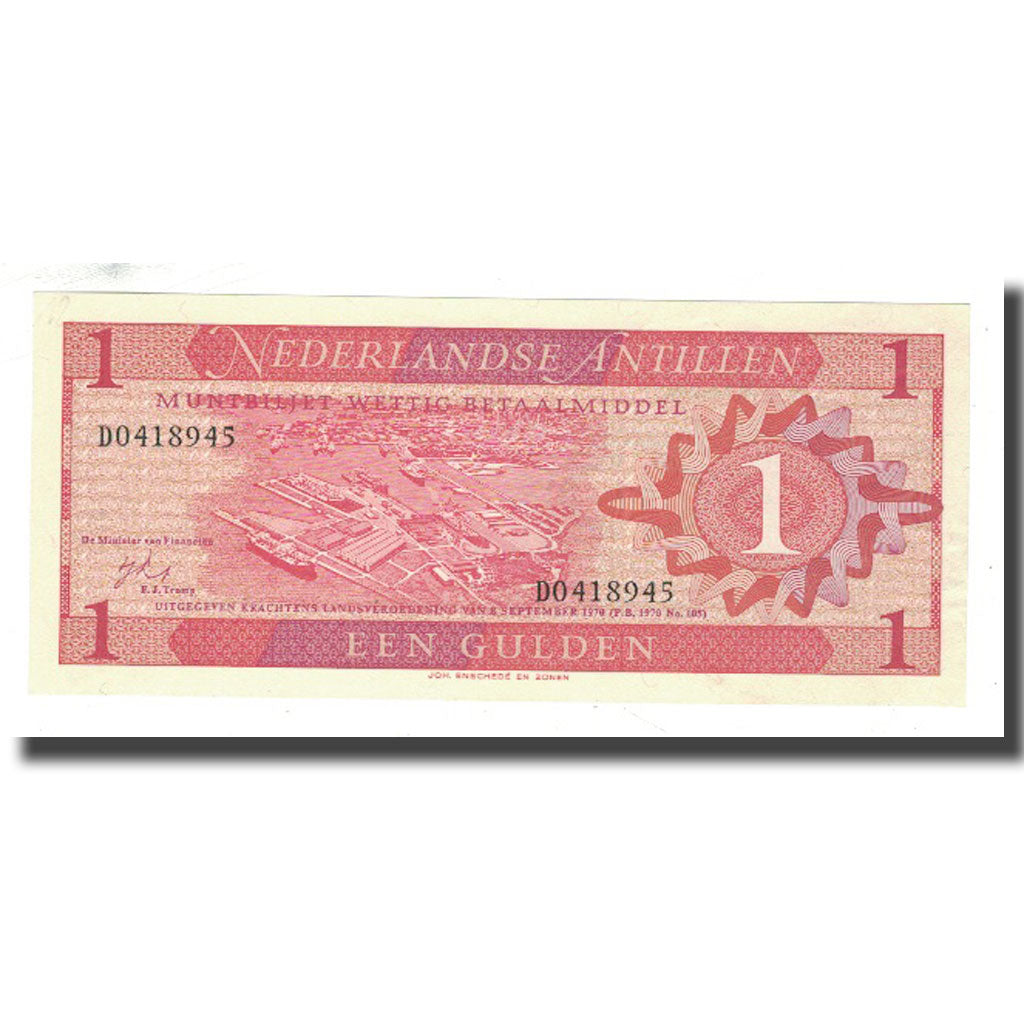 Banknote, Netherlands Antilles, 1 Gulden, 1970, KM:20a, UNC(65-70)