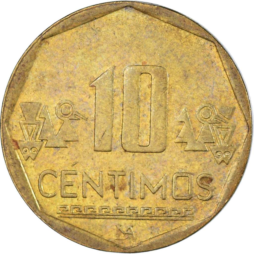 Münze, Peru, 10 Centimos, 2009