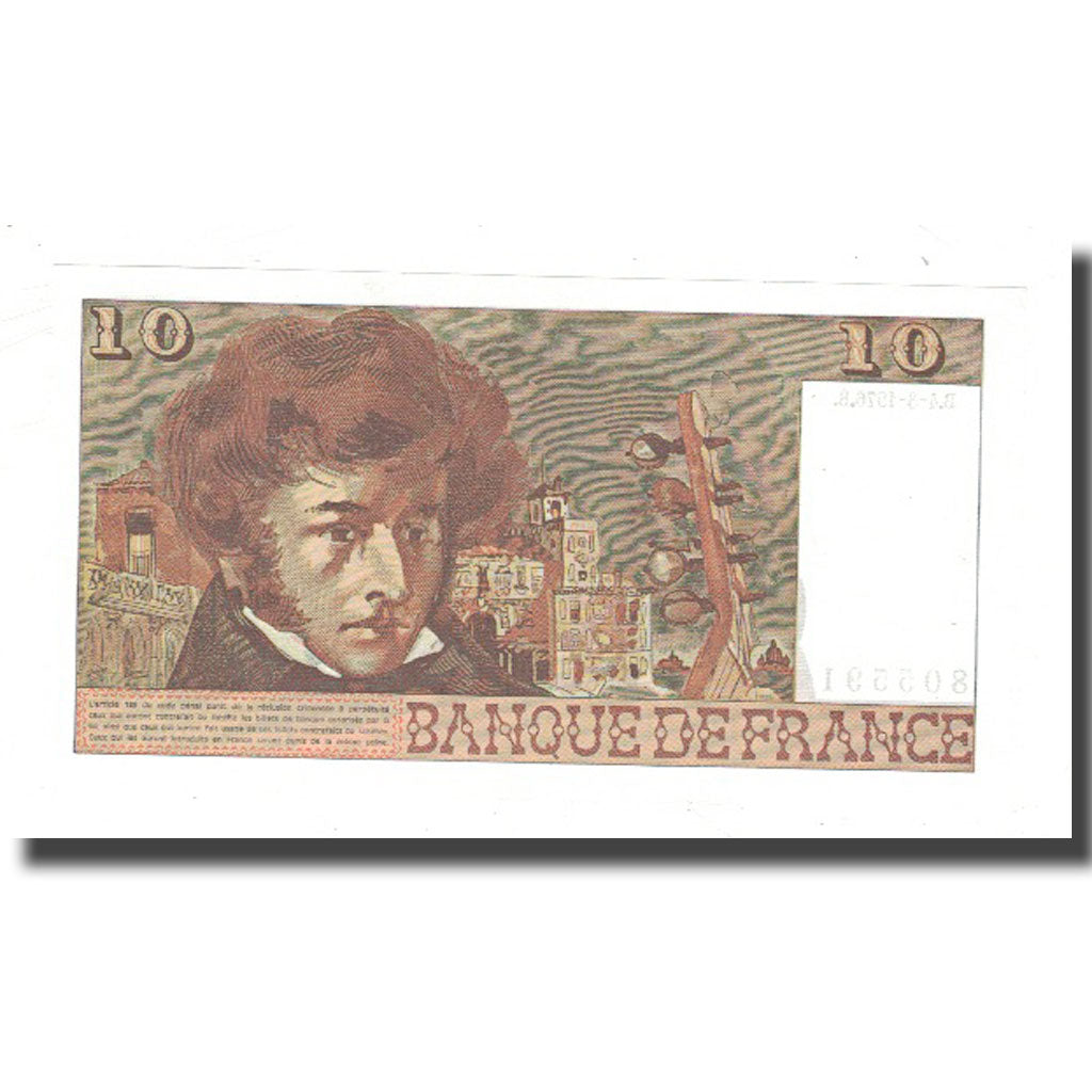 France, 10 Francs, Berlioz, 1976, 1976-03-04, UNC(65-70), Fayette:63.18, KM:150c