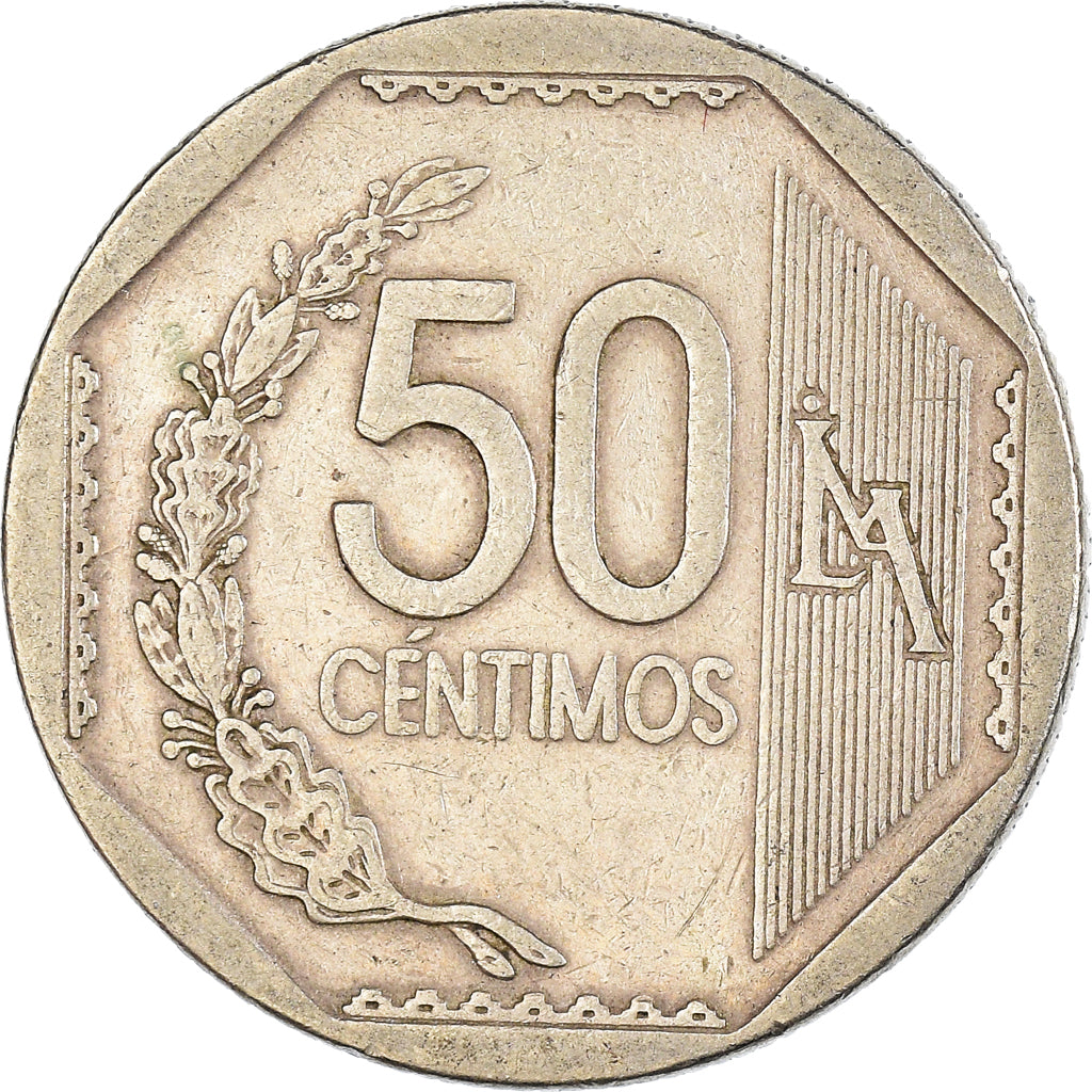 Münze, Peru, 50 Centimos, 2003