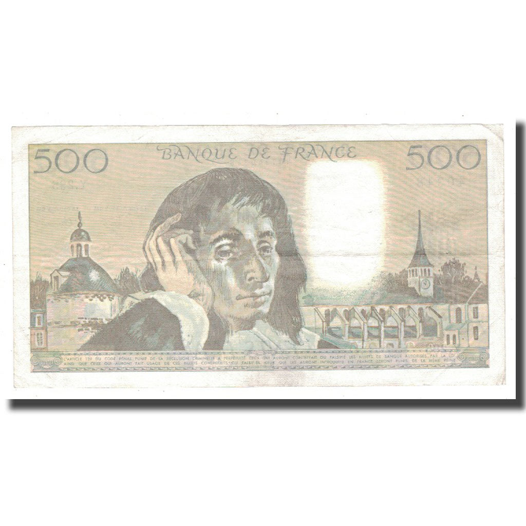 Frankrijk, 500 Francs, Pascal, 1989, 1989-02-02, TTB+, Fayette:71.40, KM:156g