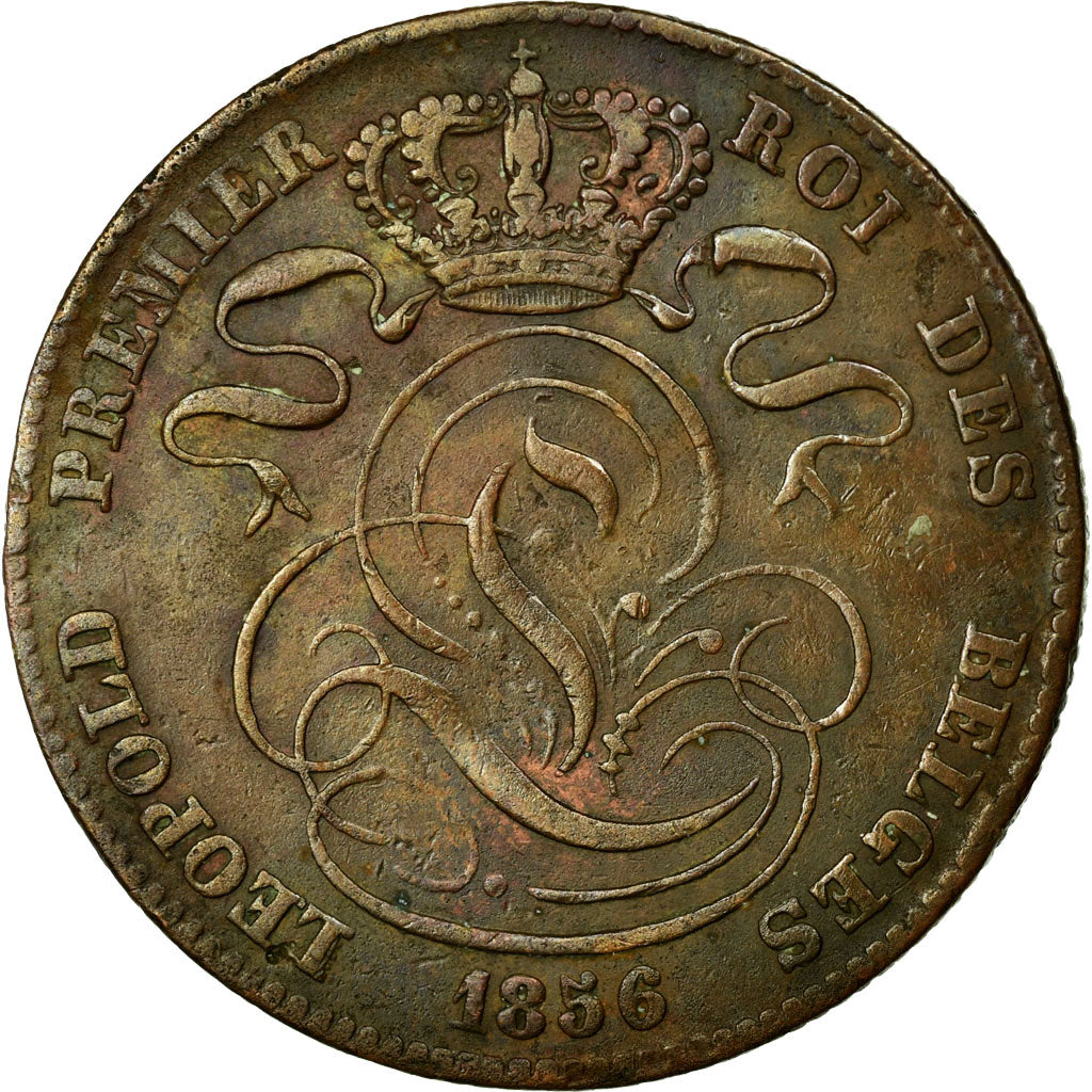 Münze, Belgien, Leopold I, 5 Centimes, 1856, SS, Kupfer, KM:5.1