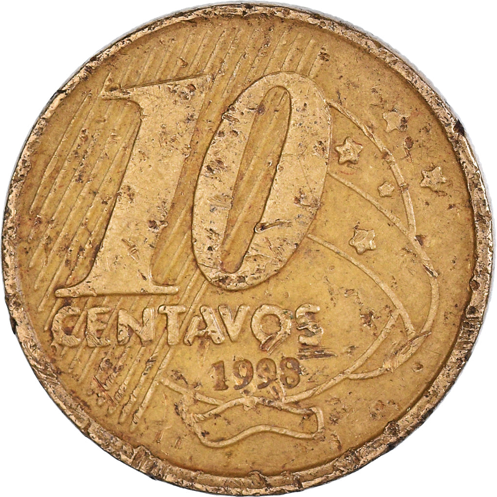Moeda, Brasil, 10 Centavos, 1998