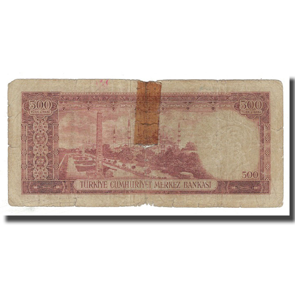 Banknote, Turkey, 500 Lira, 1930, 1930-06-11, KM:170a, VG(8-10)
