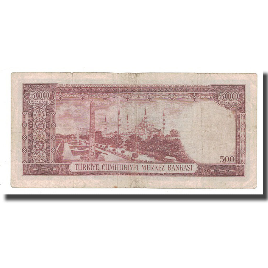 Banconote, Turchia, 500 Lira, 1930, 1930-06-11, KM:170a, MB
