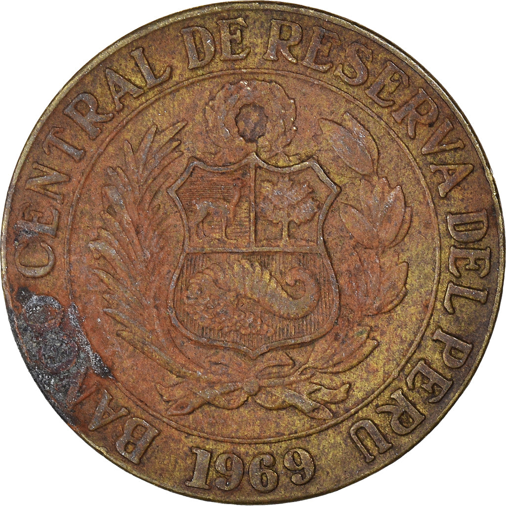 Münze, Peru, 25 Centavos, 1969