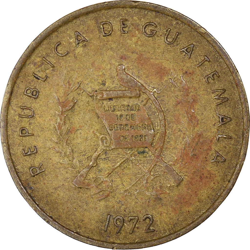 Coin, Guatemala, Centavo, Un, 1972