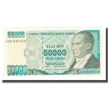 Banknote, Turkey, 50,000 Lira, 1970, 1970-01-14, KM:203a, UNC(63)