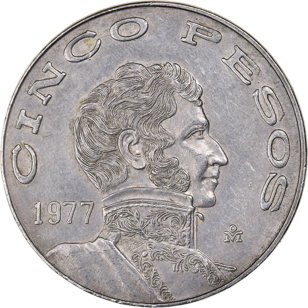 Moneta, Mexico, 5 Pesos, 1977