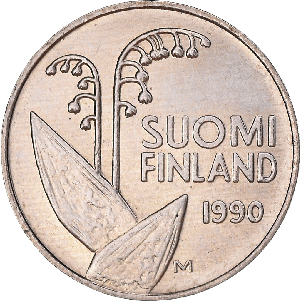 Munten, Finland, 10 Pennia, 1990