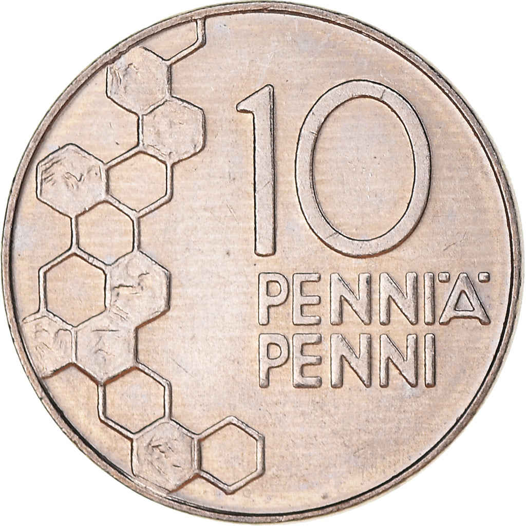 Munten, Finland, 10 Pennia, 1990