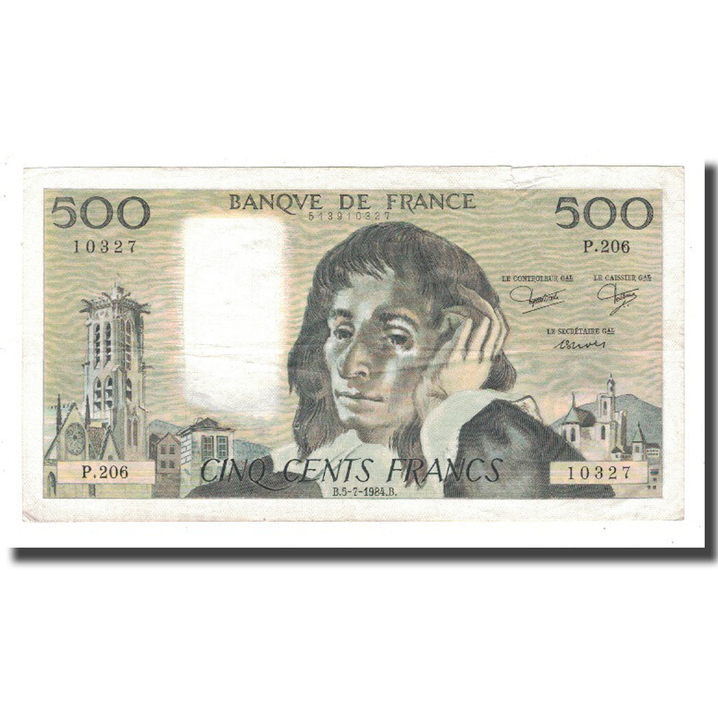 Francia, 500 Francs, 1984, 1984-07-05, BB, Fayette:71.31, KM:156e