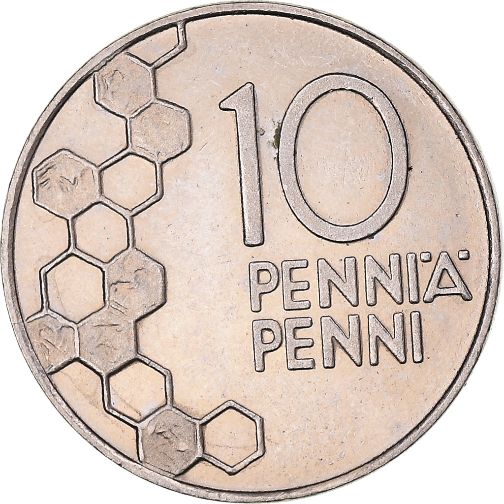 Munten, Finland, 10 Pennia, 1990