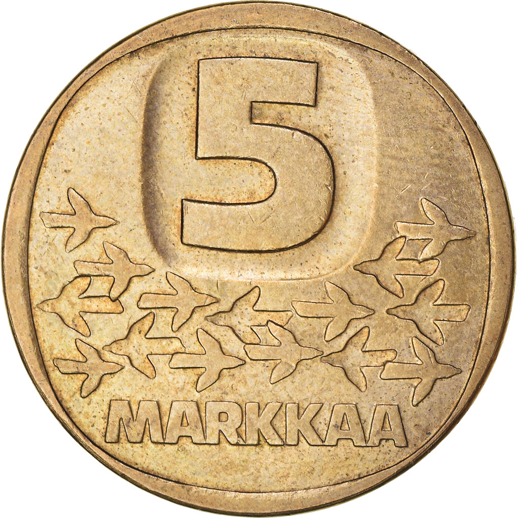 Munten, Finland, 5 Markkaa, 1989