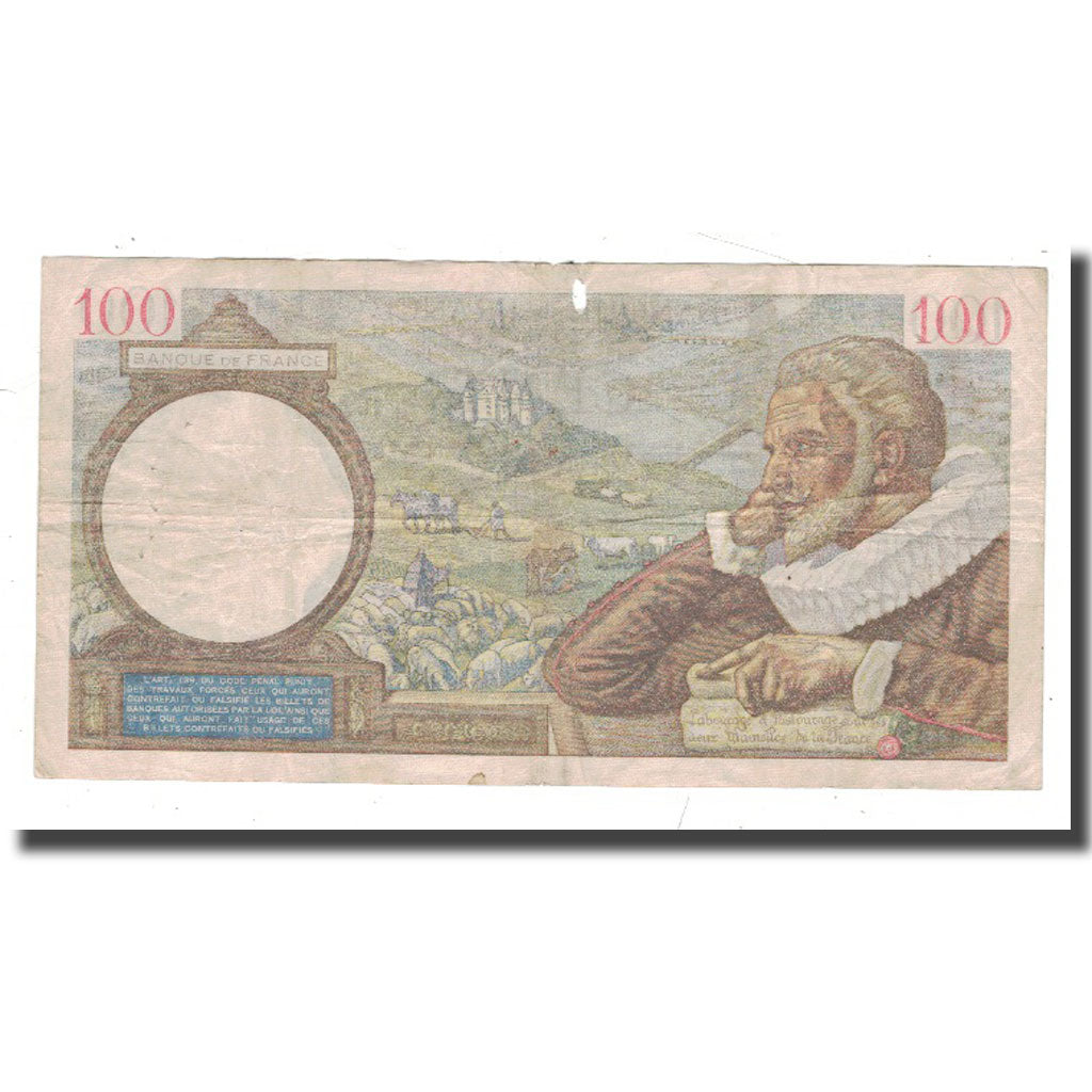 France, 100 Francs, 1939, 1939-11-16, VG(8-10), Fayette:26.15, KM:94