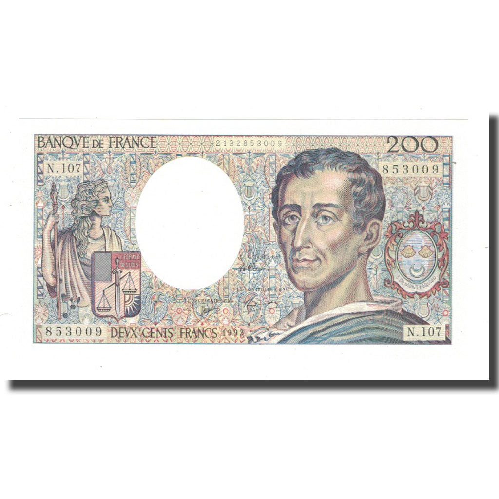 France, 200 Francs, 1992, UNC(63), Fayette:70.12c, KM:155e