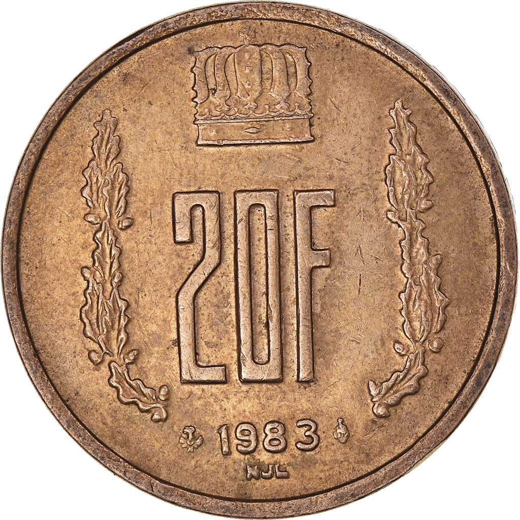 Moneta, Luksemburg, 20 Francs, 1983