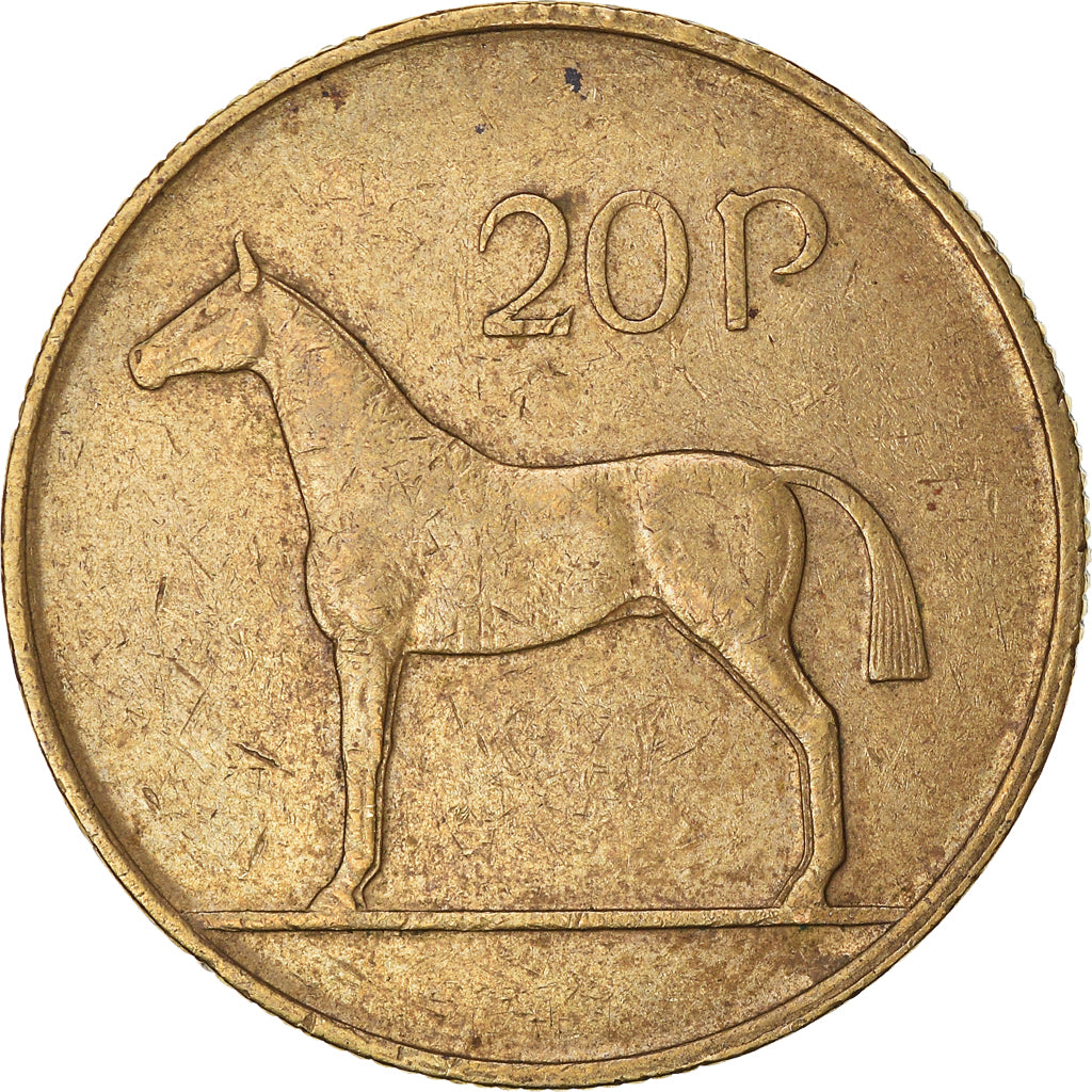 Moneta, Irlanda, 20 Pence, 1988