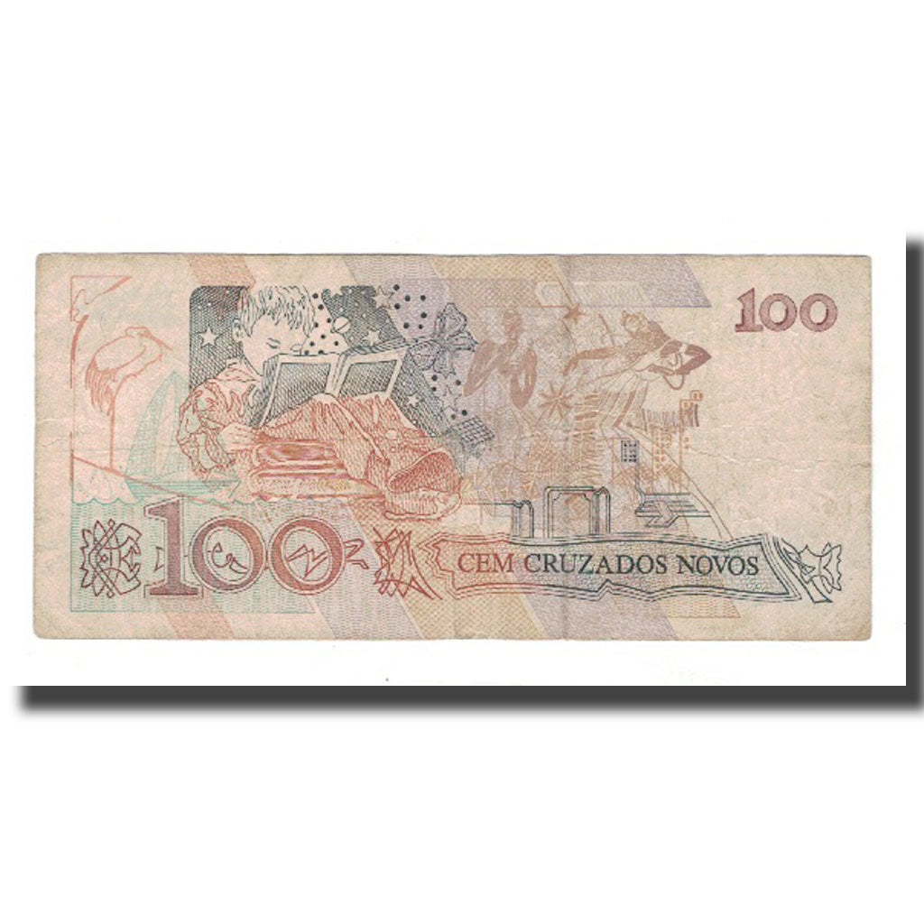 Banknote, Brazil, 100 Cruzados Novos, KM:220a, F(12-15)