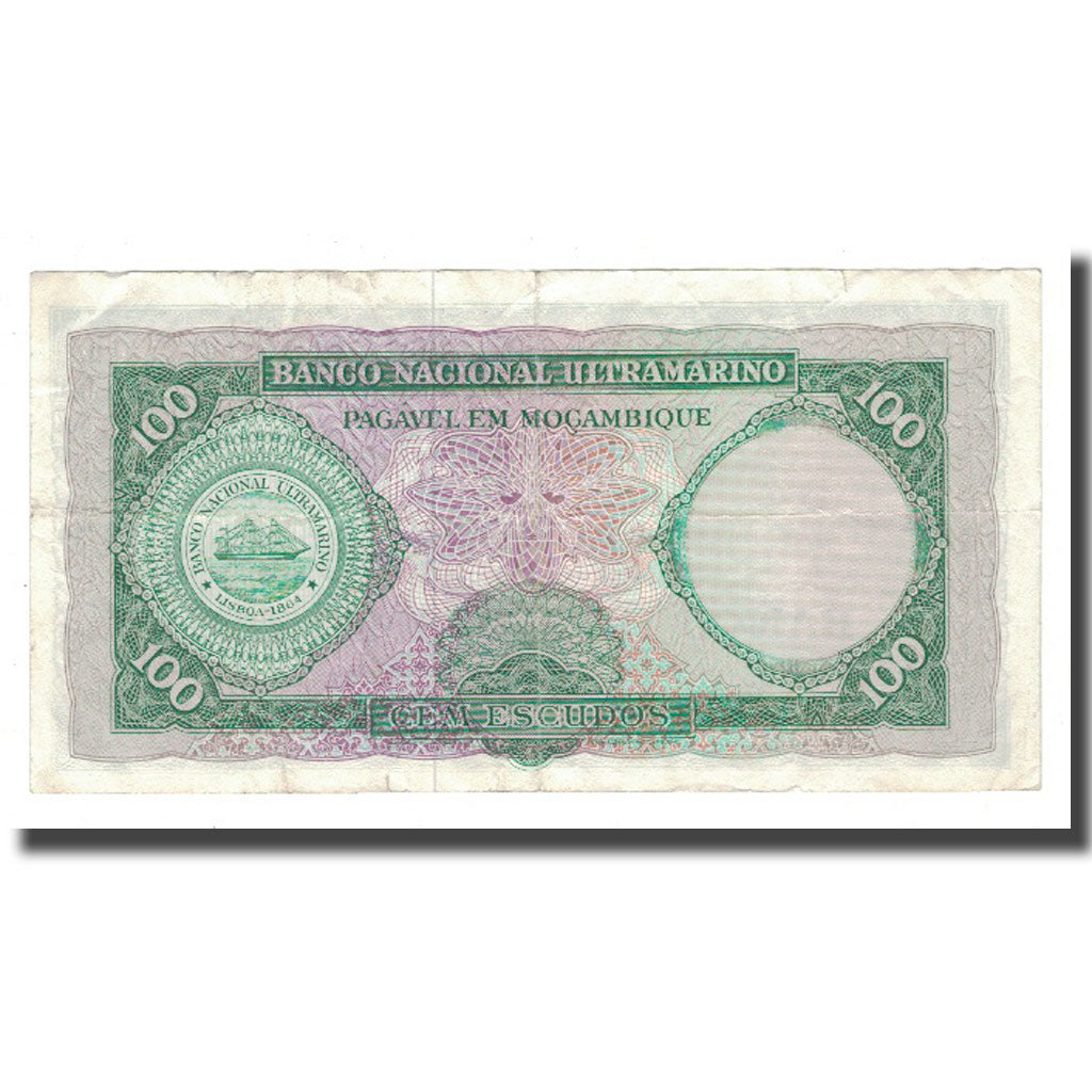 Billet, Mozambique, 100 Escudos, 1961, 1961-03-27, KM:117a, TB+