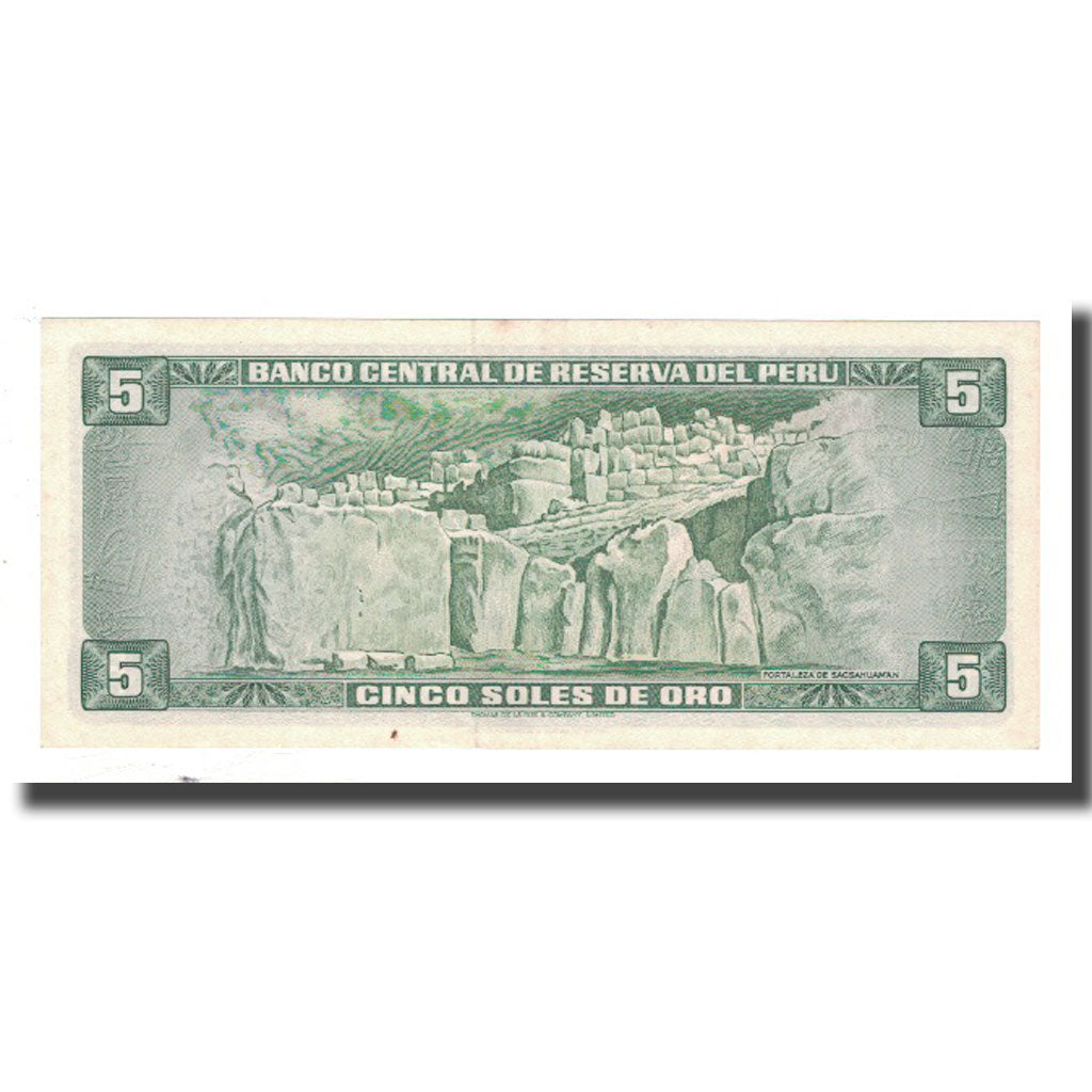 Banknote, Peru, 5 Soles De Oro, 1973, 1973-05-24, KM:99c, VF(30-35)