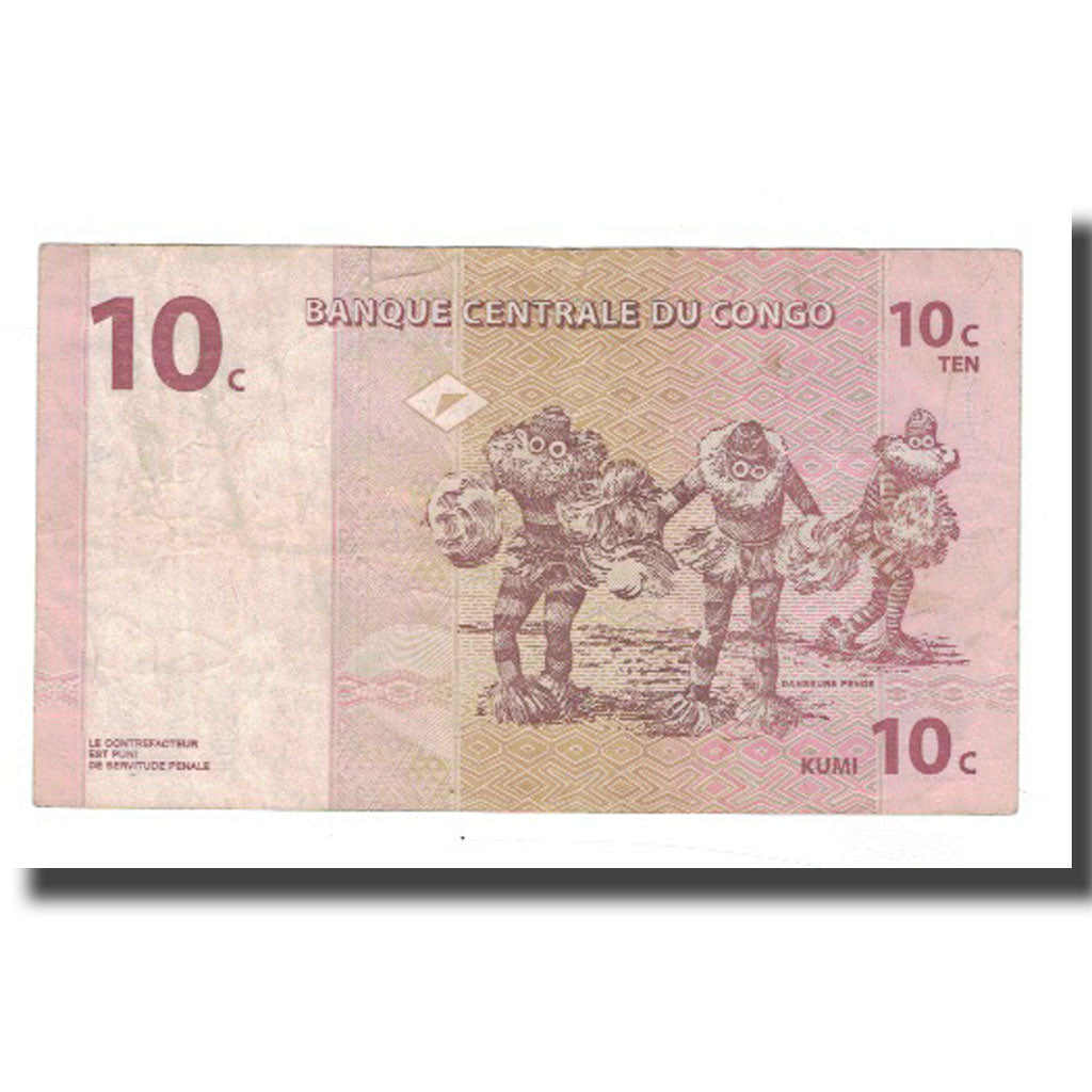Banknote, Congo Democratic Republic, 10 Centimes, 1997, 1997-11-01, KM:82a