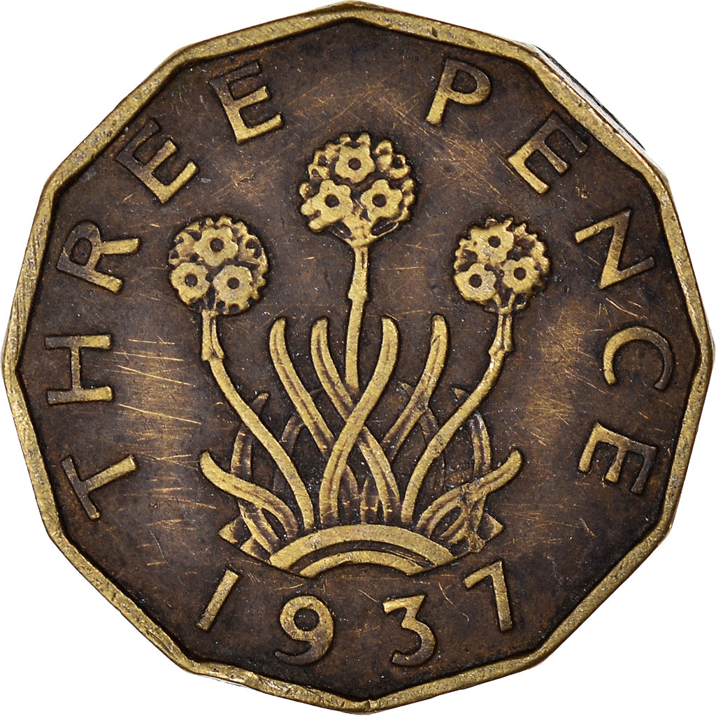 Gran Bretagna, 3 Pence, 1937, (Senza composizione), MB