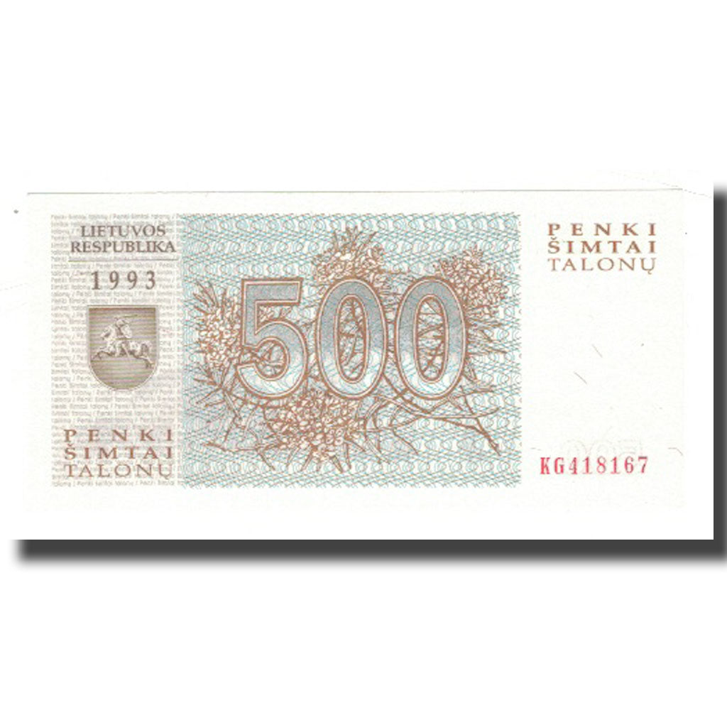 Banconote, Lituania, 500 Talonu, 1993, Undated (1993), KM:46, FDS