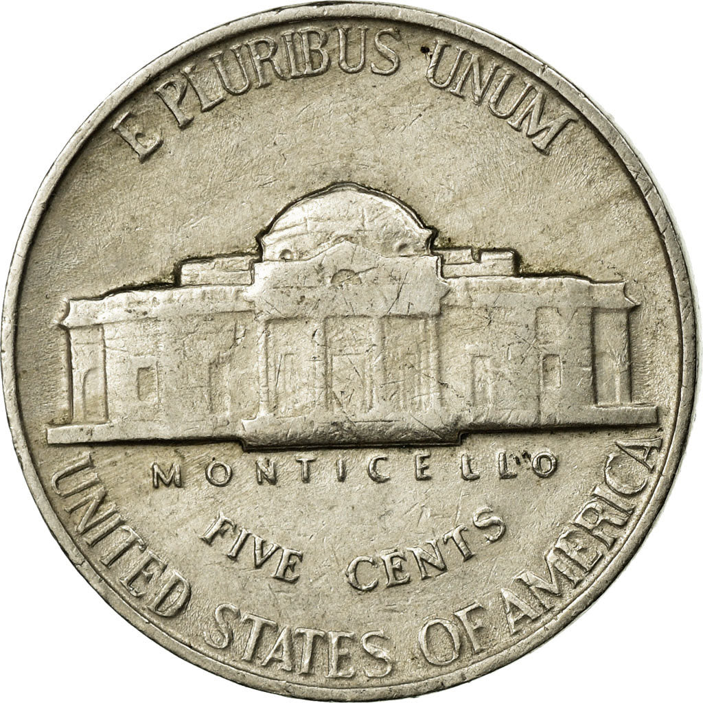 Moneda, Estados Unidos, Jefferson Nickel, 5 Cents, 1960, U.S. Mint