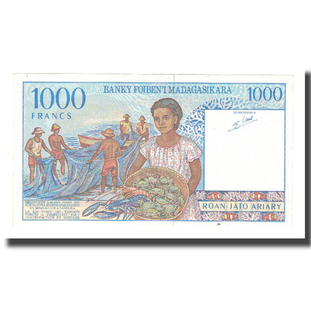 Banknote, Madagascar, 1000 Francs = 200 Ariary, 2004, KM:76b, EF(40-45)