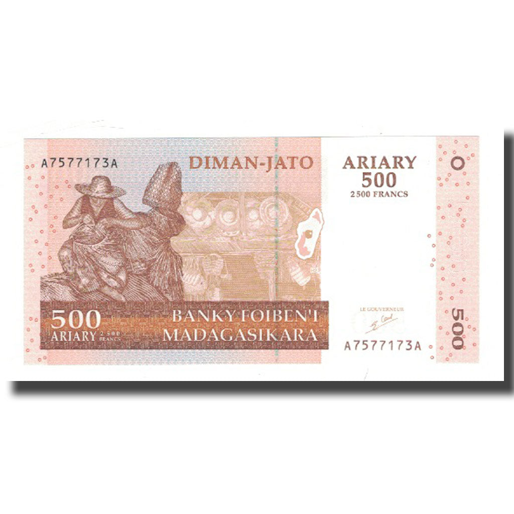 Billete, 500 Ariary, 2004, Madagascar, KM:88a, UNC