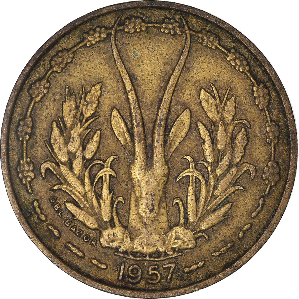 Münze, French West Africa, 10 Francs, 1957