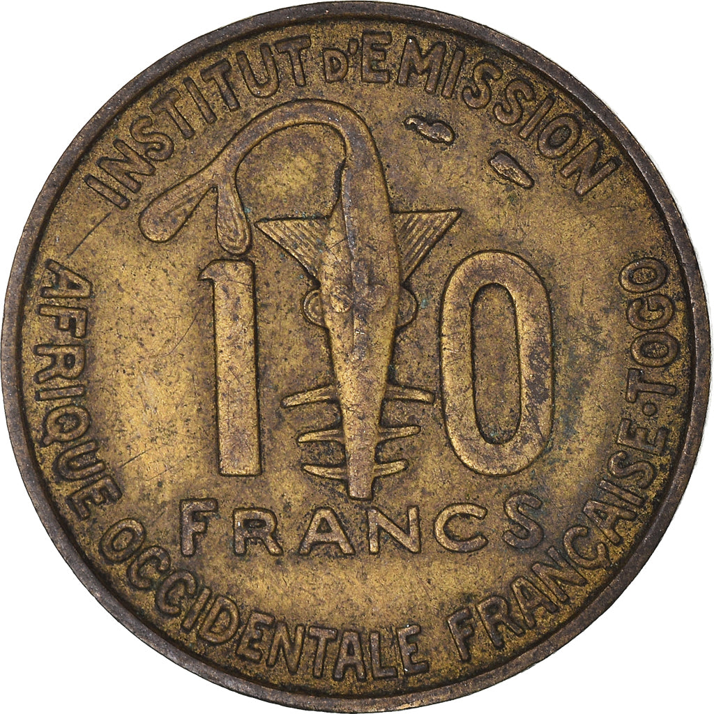 Münze, French West Africa, 10 Francs, 1957