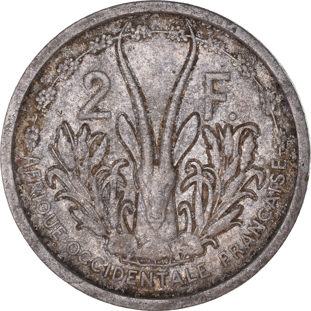 Monnaie, Afrique-Occidentale française, 2 Francs, 1955