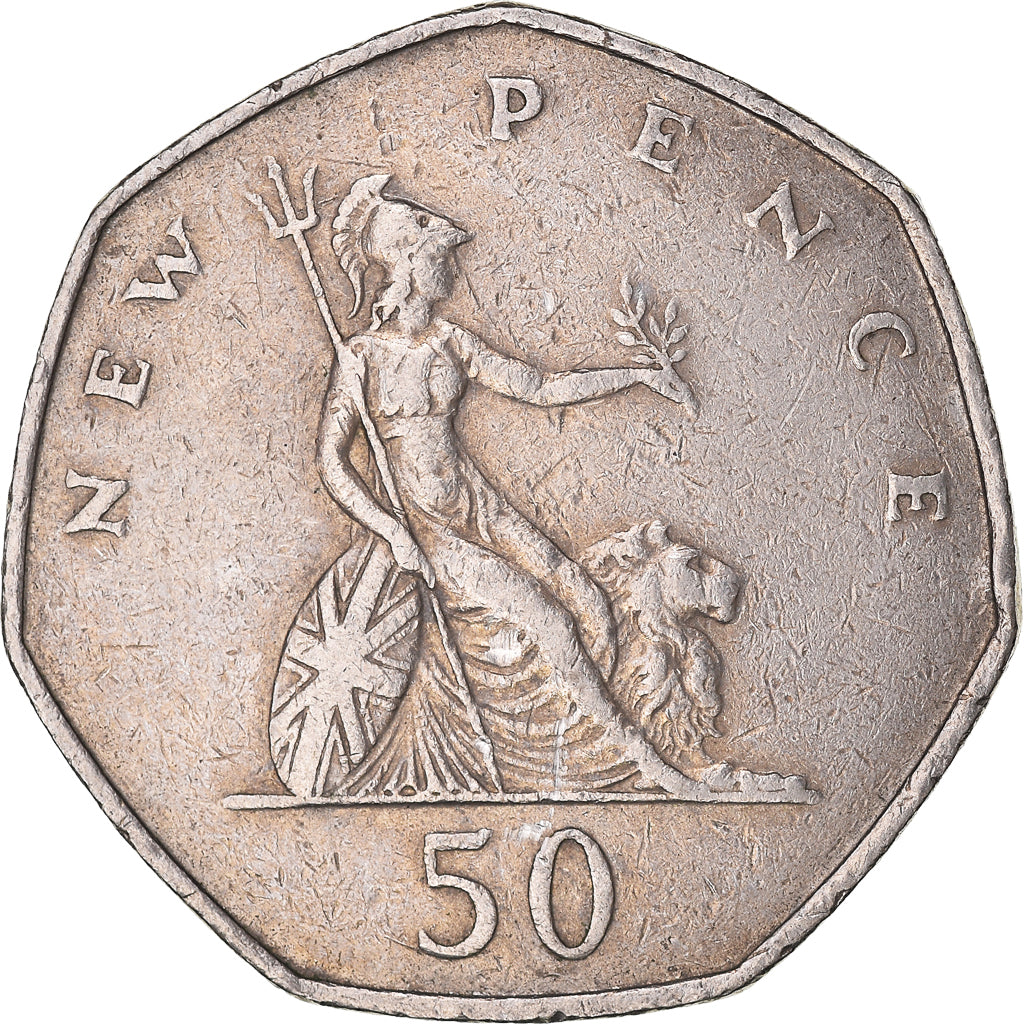 Coin, Great Britain, 50 New Pence, 1970