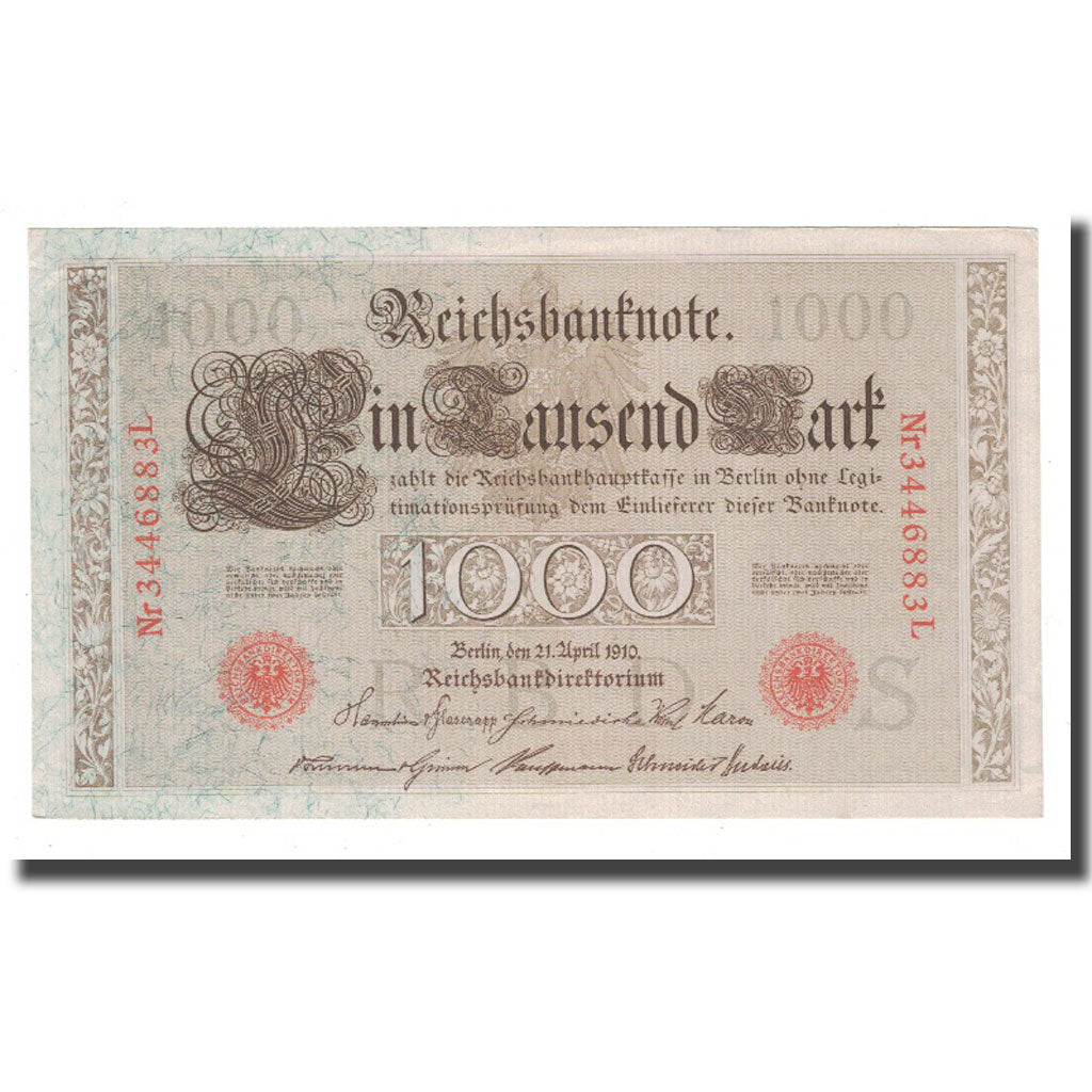 Banknote, Germany, 1000 Mark, 1910, 1910-04-21, KM:44b, UNC(63)