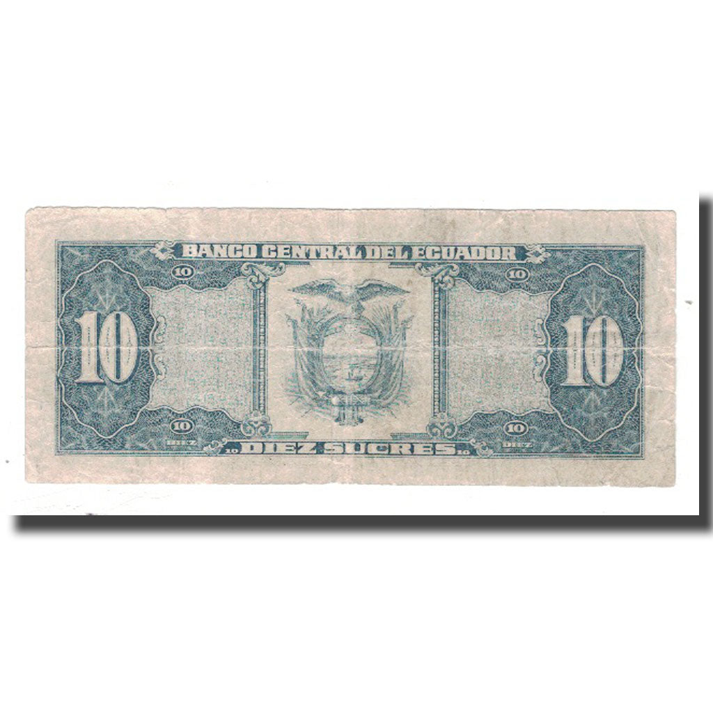 Banknote, Ecuador, 10 Sucres, 1986, 1986-04-29, KM:121, VG(8-10)