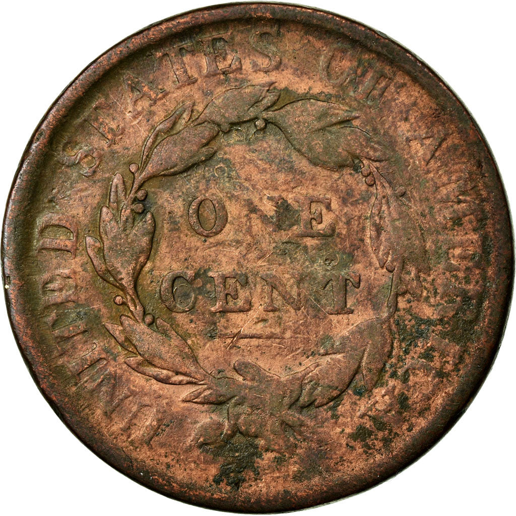 Coin, United States, Coronet Cent, Cent, 1817, U.S. Mint, Philadelphia