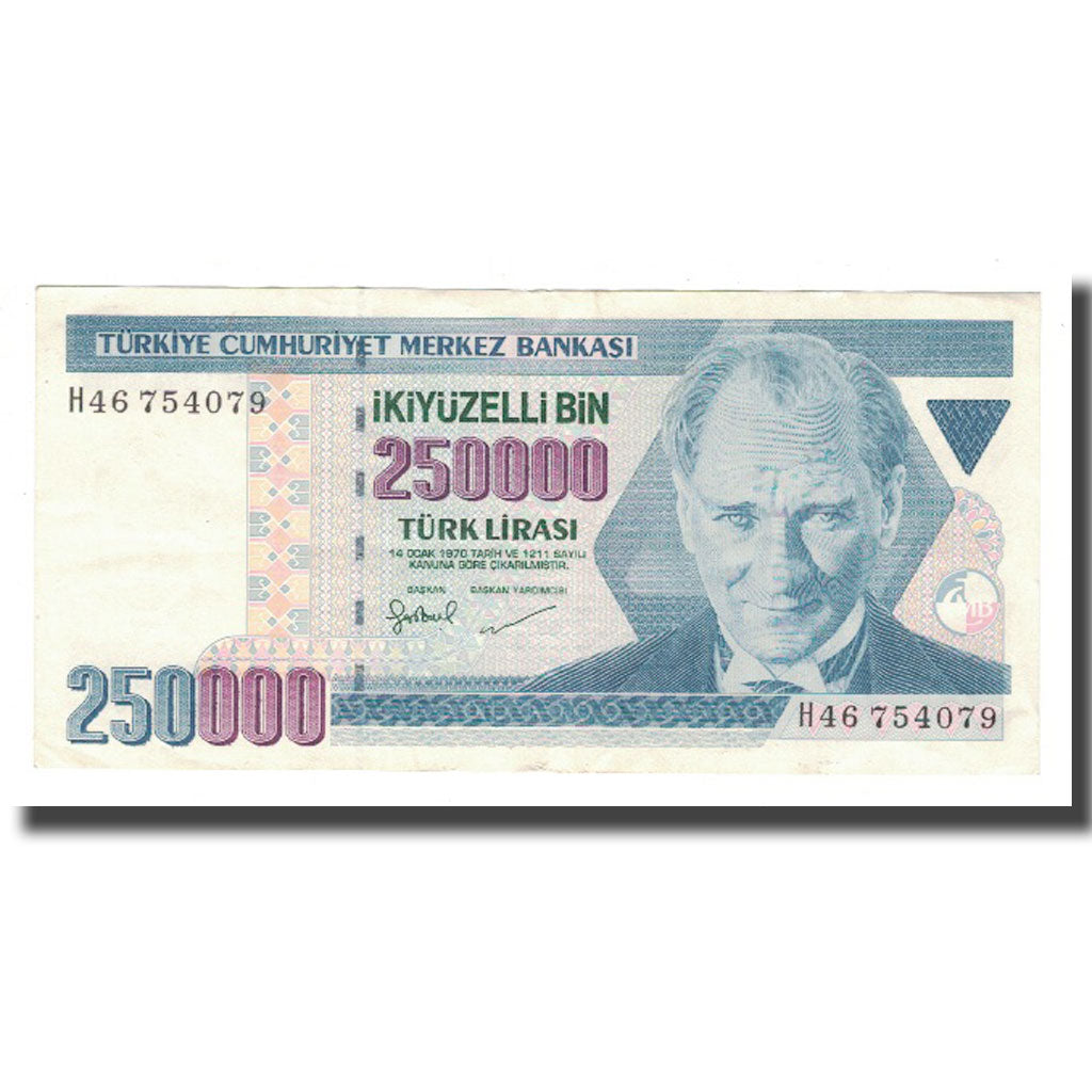 Billet, Turquie, 250,000 Lira, 1970, 1970-01-14, KM:211, TB+
