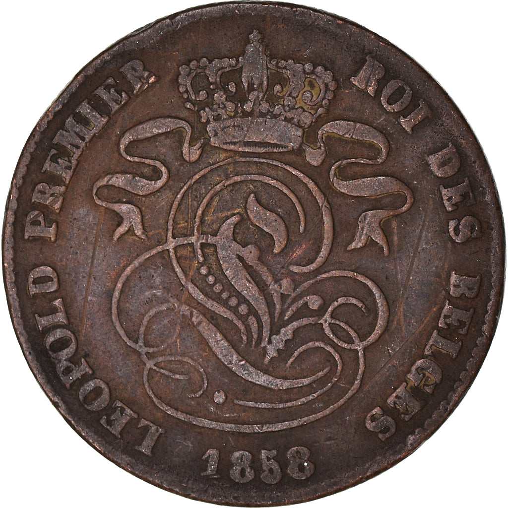 Monnaie, Belgique, 2 Centimes, 1858