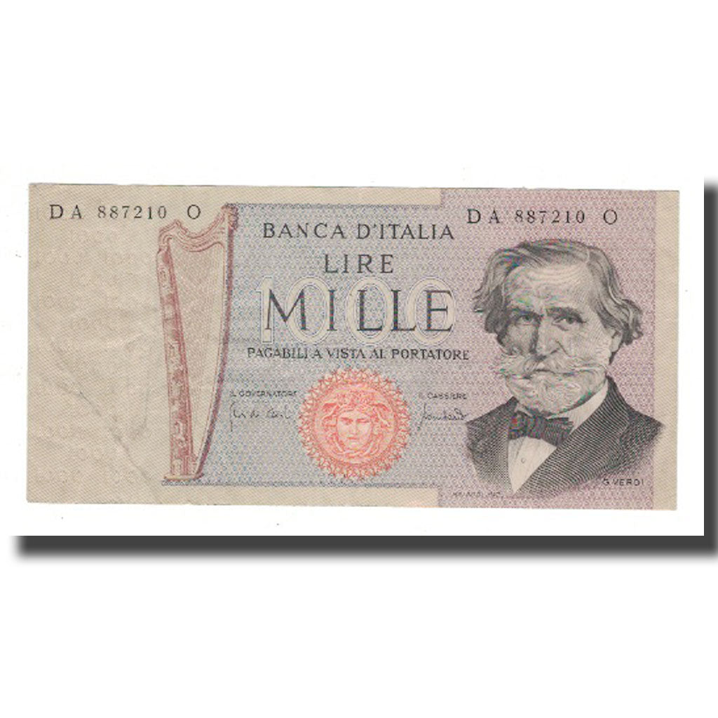 Nota, Itália, 1000 Lire, KM:101a, VF(20-25)