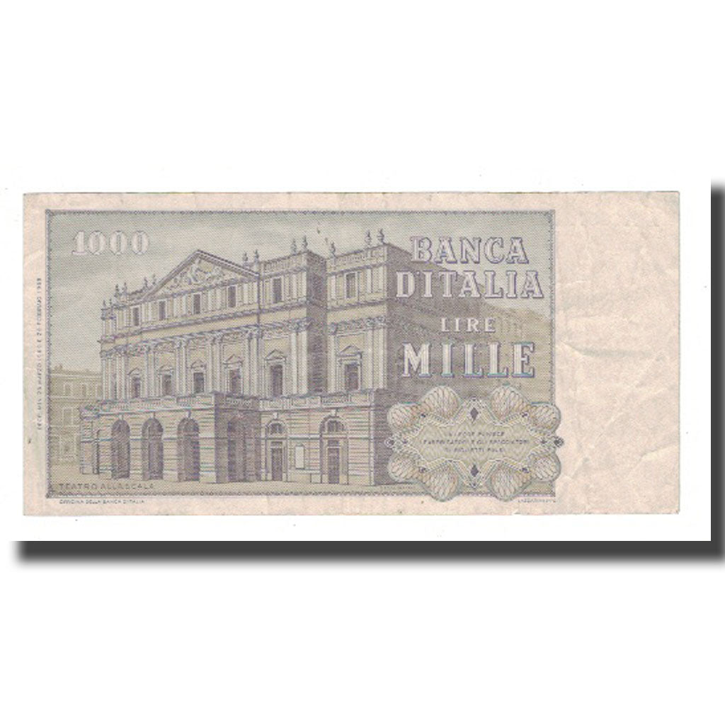 Nota, Itália, 1000 Lire, KM:101a, VF(20-25)