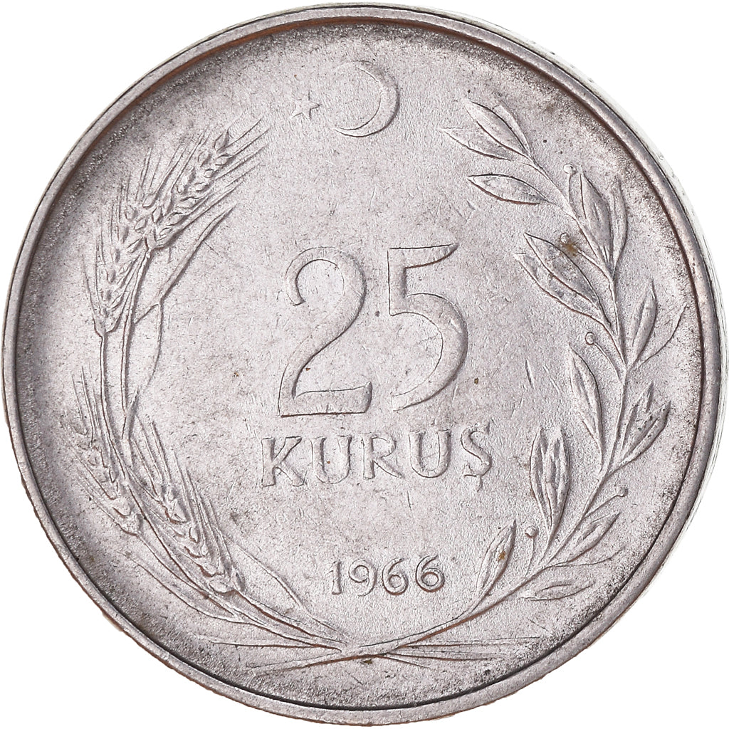 Coin, Turkey, 25 Kurus, 1966