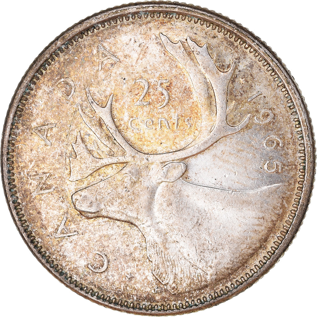 Münze, Kanada, 25 Cents, 1965