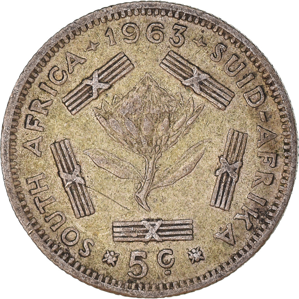 Coin, South Africa, 5 Cents, 1963