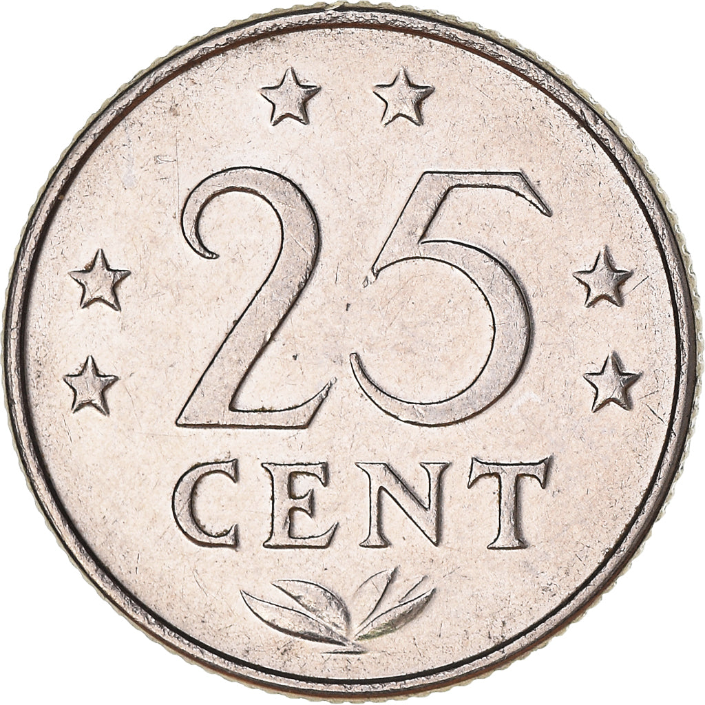 Moneda, Antillas holandesas, 25 Cents, 1976