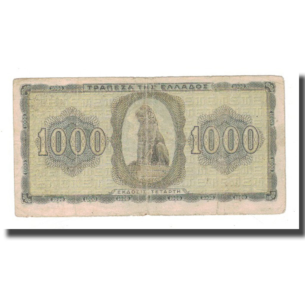 Banknote, Greece, 1000 Drachmai, 1942, 1942-08-21, KM:118a, VG(8-10)